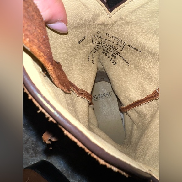 Shyanne Brown Fringe Heeled Boots - Picture 4 of 6